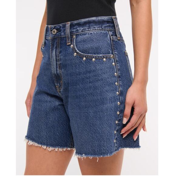 Abercrombie & Fitch The Loose Short High Rise Grommet Embellished Curve Love 29 - Picture 1 of 16